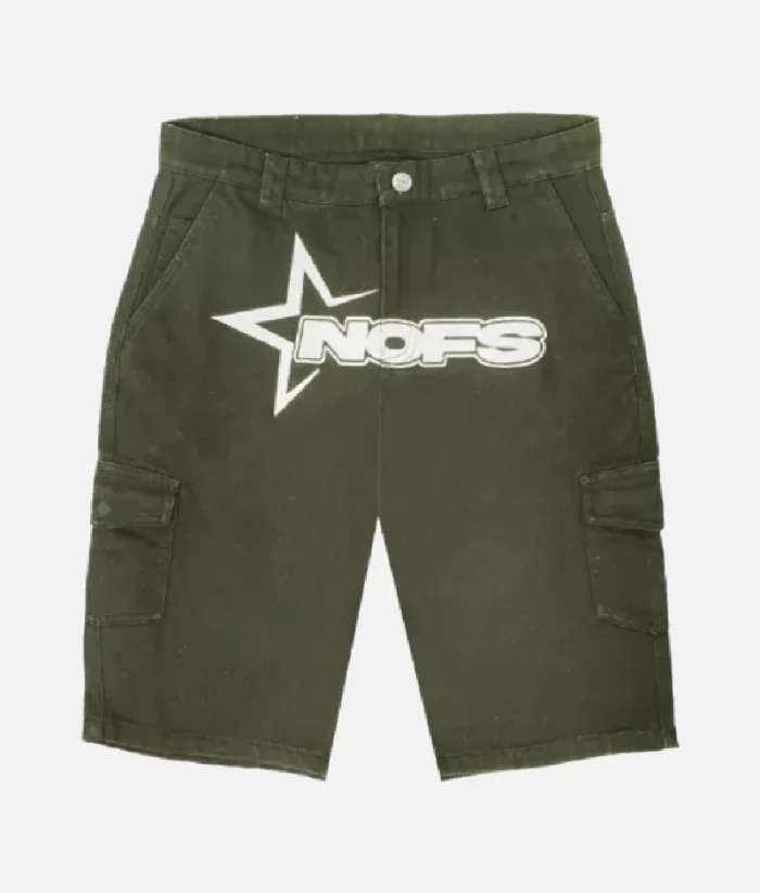 Green Khaki NOFS Cargo Shorts (1)